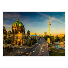 Plakat samoprzylepny Berlin - widok na miasto