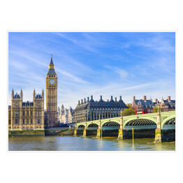 Plakat samoprzylepny Most Westminster i Tamiza