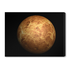 Obraz na płótnie Planeta Wenus na czarnym tle