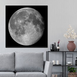 Plakat w ramie Księżyc na ciemnym tle