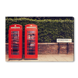 Obraz na płótnie Tradycyjne budki telefoniczne w Londynie