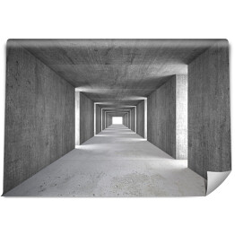 Fototapeta winylowa zmywalna Betonowy jasny tunel 3D