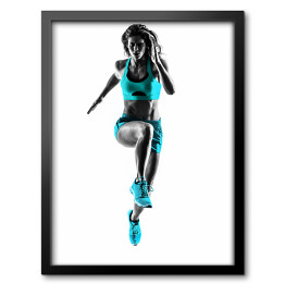 Obraz w ramie Kobieta podczas joggingu