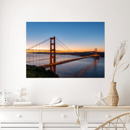 Plakat samoprzylepny Golden Gate o świcie
