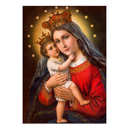 Plakat Katolicki obraz Madonny z dzieckiem