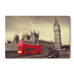 Obraz na płótnie Czerwony autobus w Londynie