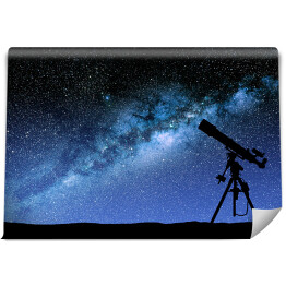 Fototapeta winylowa zmywalna Teleskop na tle nieba pełnego gwiazd
