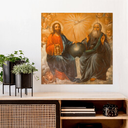Plakat samoprzylepny Jerozolima - obraz Świętej Trójcy z Bazyliki Grobu Świętego