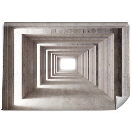 Fototapeta samoprzylepna Betonowy tunel z oświetleniem