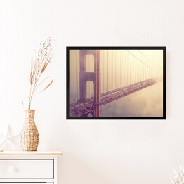 Obraz w ramie Most Golden Gate spowity mgłą
