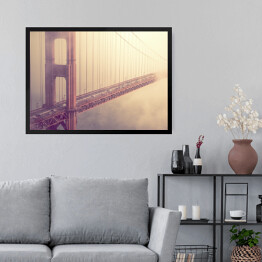 Obraz w ramie Most Golden Gate spowity mgłą