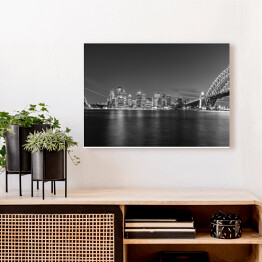 Obraz na płótnie Opera w Sydney i panorama miasta widziana z mostu portowego