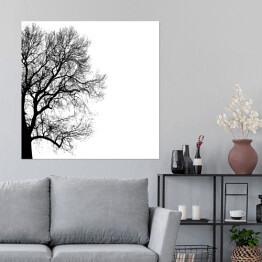 Plakat samoprzylepny Szkic połowy drzewa