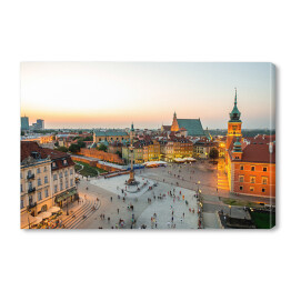 Obraz na płótnie Widok z góry na Stare Miasto w Warszawie