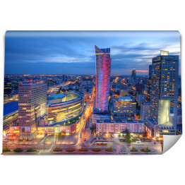 Fototapeta winylowa zmywalna Wieczorna panorama Warszawy