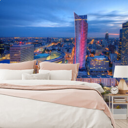 Fototapeta winylowa zmywalna Wieczorna panorama Warszawy