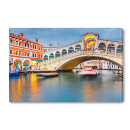 Obraz na płótnie Włoski most Rialto o zmierzchu