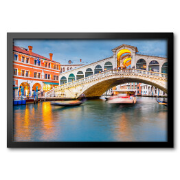 Obraz w ramie Włoski most Rialto o zmierzchu
