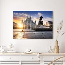 Obraz na płótnie Mediolan - katedra w blasku słońca