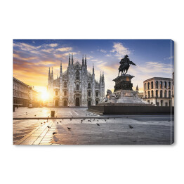 Obraz na płótnie Mediolan - katedra w blasku słońca