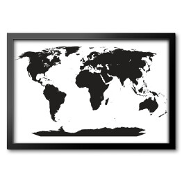 Obraz w ramie Bardzo szczegółowa mapa świata