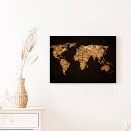 Obraz na płótnie Mapa świata w stylu grunge