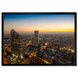 Plakat w ramie Krajobraz Tokio o świcie