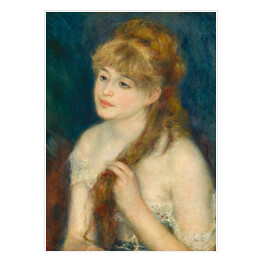 Plakat Auguste Renoir Young Woman Braiding Her Hair. Reprodukcja