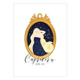 Plakat samoprzylepny Horoskop z kobietą - koziorożec