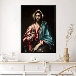Obraz w ramie El Greco "Chrystus jako Zbawiciel" - reprodukcja