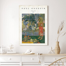 Obraz na płótnie Paul Gauguin "Orana Maria/Hail Mary" - reprodukcja z napisem. Plakat z passe partout