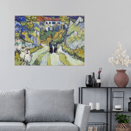Plakat samoprzylepny Vincent van Gogh Schody w Auvers. Reprodukcja