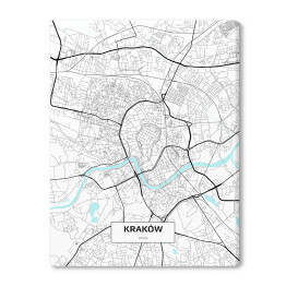 Obraz na płótnie Mapa Krakowa 