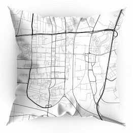 Poduszka Minimalistyczna mapa Częstochowy
