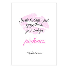 Plakat samoprzylepny Typografia - cytat - Sophia Loren