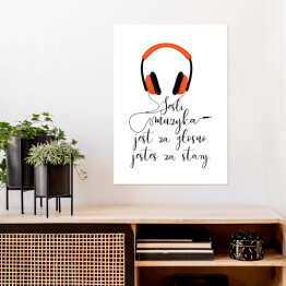 Plakat samoprzylepny Typografia - "Jeśli muzyka jest za głośno jesteś za stary"
