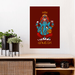 Plakat Ganesh - mitologia hinduska