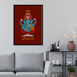 Plakat w ramie Ganesh - mitologia hinduska