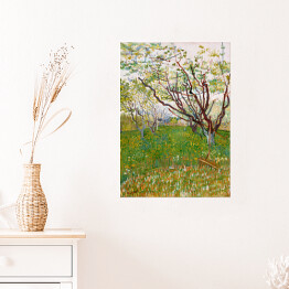 Plakat samoprzylepny Vincent van Gogh Kwitnący sad. Reprodukcja obrazu