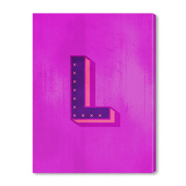 Obraz na płótnie Kolorowe litery z efektem 3D - "L"