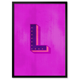 Plakat w ramie Kolorowe litery z efektem 3D - "L"