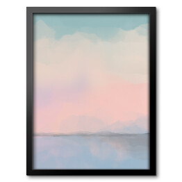 Obraz w ramie Pastelowy pejzaż - horyzont