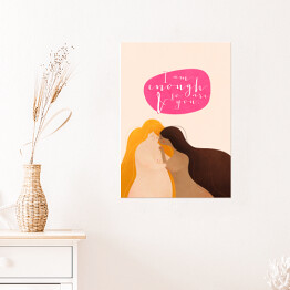 Plakat "I am enough & so are you" - ilustracja