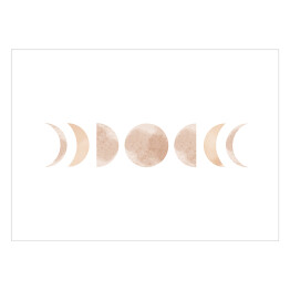 Plakat samoprzylepny Beżowe fazy księżyca