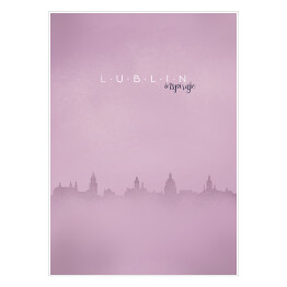 Plakat Lublin, panorama miasta