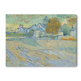 Obraz na płótnie Vincent van Gogh "Widok na kościół Saint-Paul-de-Mausole" - reprodukcja