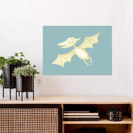 Plakat Prehistoria - latający dinozaur Pterodaktyl 