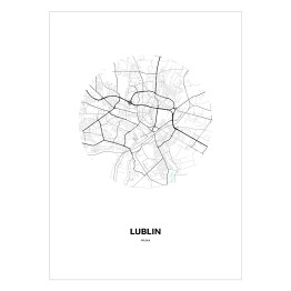 Plakat Mapa Lublina w kole