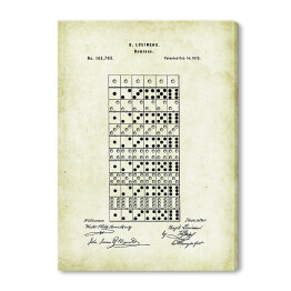 Obraz na płótnie B. Louineau - Domino - patenty na rycinach vintage