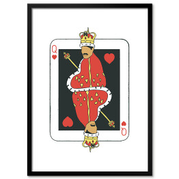 Plakat w ramie Queen - ilustracja na jasnym tle